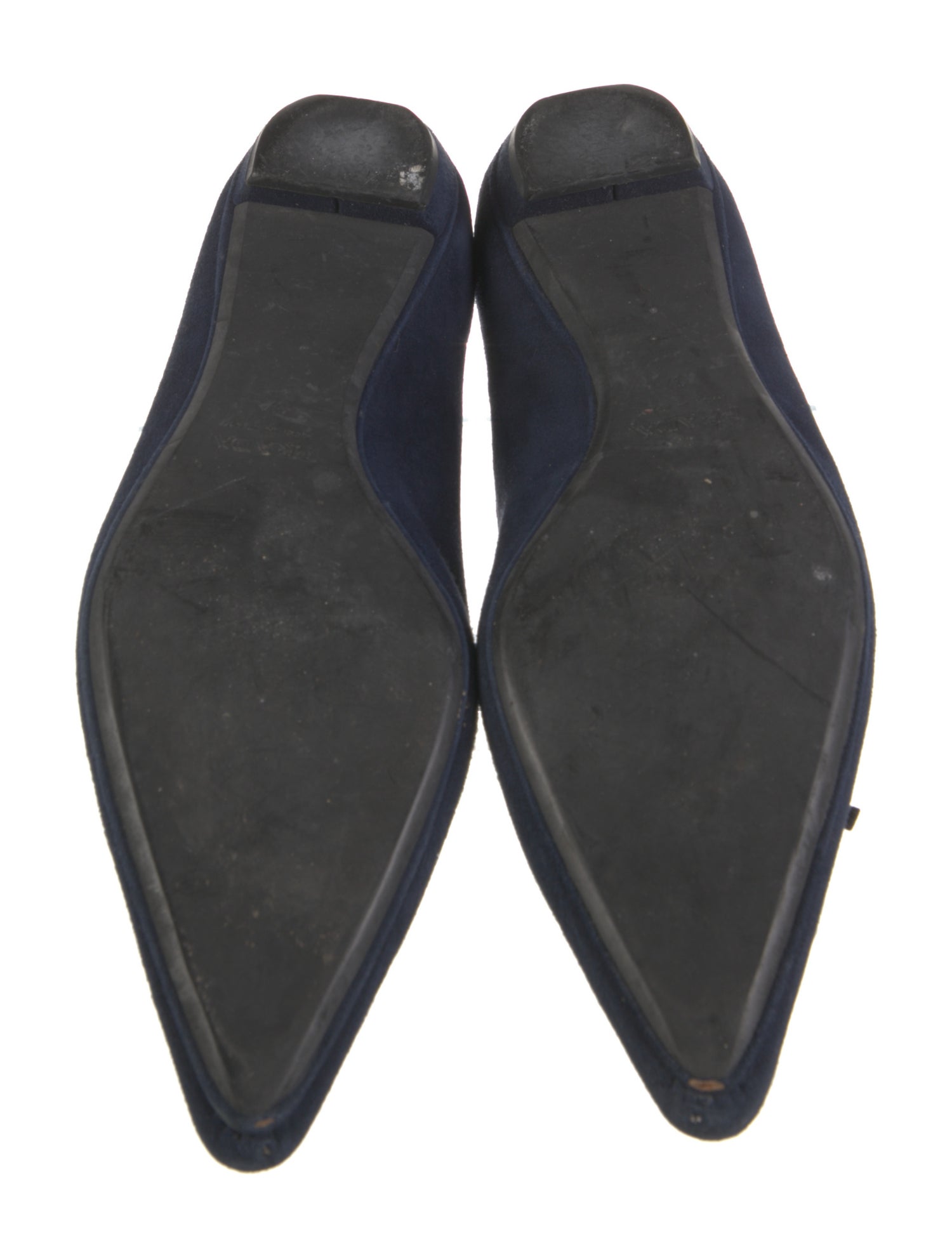 Prada Suede Bow Accents Ballet Flats